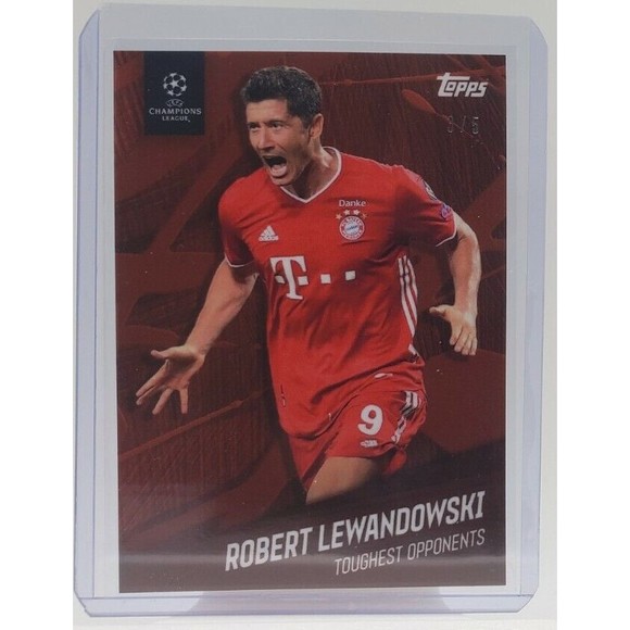 2021 Topps Gio Reyna Set ROBERT LEWANDOWSKI Toughest Opponents 3/5 ORANGE